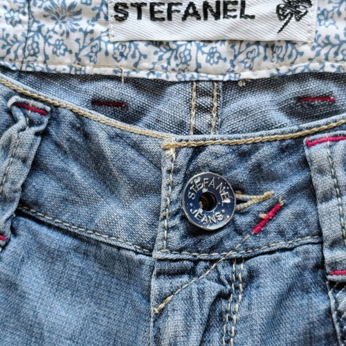 Stefanel denim capri pants medium size like new, blue