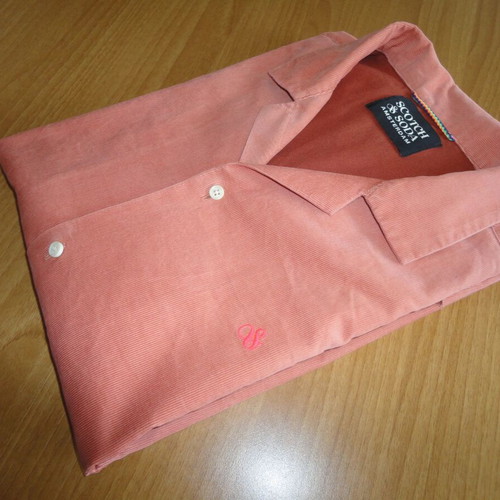 Scotch & Soda men's shirt short sleeve size M like new, orange