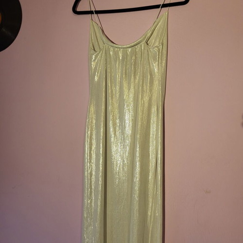 Judah Club champagne dress, white and silver, size M