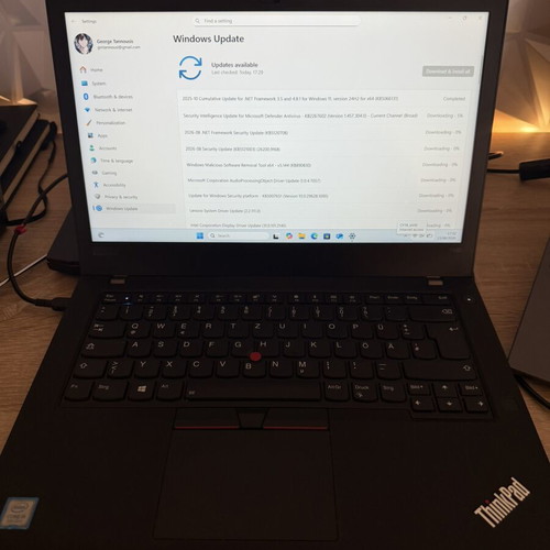 Lenovo ThinkPad T480 laptop with Intel Core i5, 8GB RAM, 128GB SSD