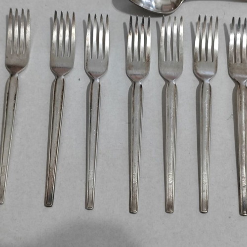 Vintage Garuda Indonesia Airlines silver-plated cutlery set used