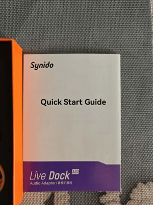 Synido Live Dock A20 Audio Interface like new, silver edition