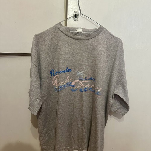 Kalithies Vintage 90s Remember Rodos Greece Souvenir T-Shirt, grey melange, M
