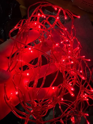 Red string lights like new