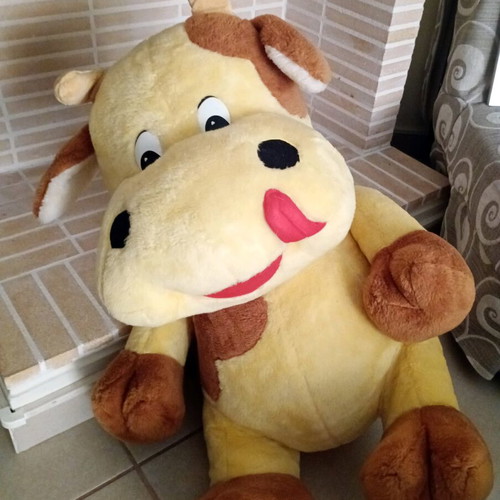 Giant plush cow, bear and FurReal cat like new