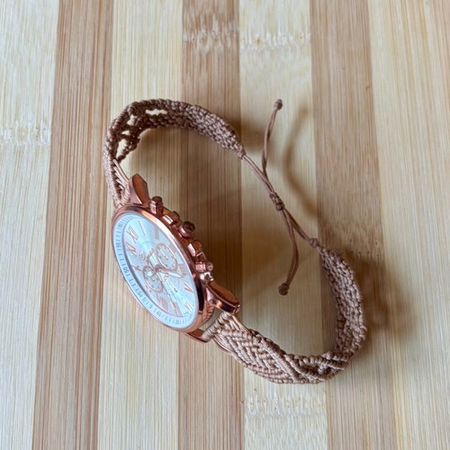 Ammohryses Plexis women's watch used with handmade macrame strap