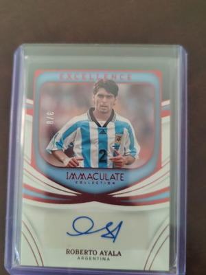 Panini Immaculate Collection Excellence κάρτα με αυτόγραφο Roberto Ayala 3/8