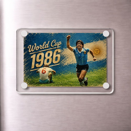 Diego Maradona 1986 World Cup Acrylic Fridge Magnet new
