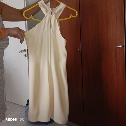 Backless dress like new, beige, size M