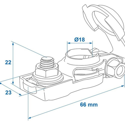 ProPlus Battery Terminals with Protective Caps new