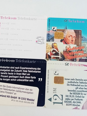 Телефонни карти Германия комплект от 4 като нови