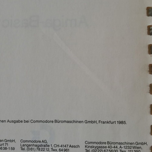 Manual Commodore Amiga Basic book used, in German
