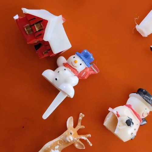 Christmas decorations used for cake topping and more