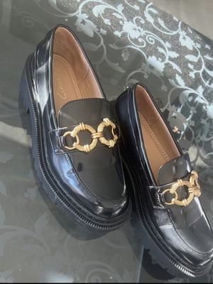 Loafers Circus NY μαύρα με αλυσίδα, καινούργια, μέγεθος 40