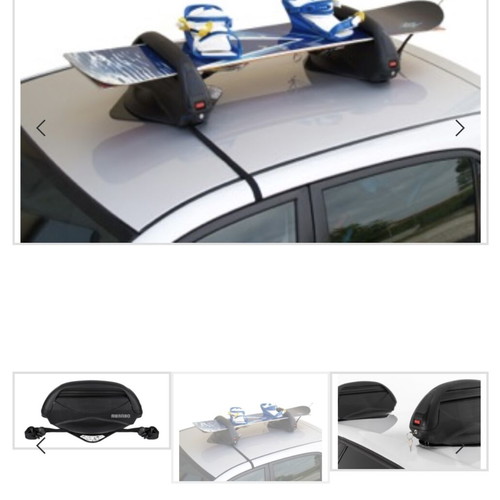 Menabo Aconcagua magnetic ski and snowboard roof racks, set of 2