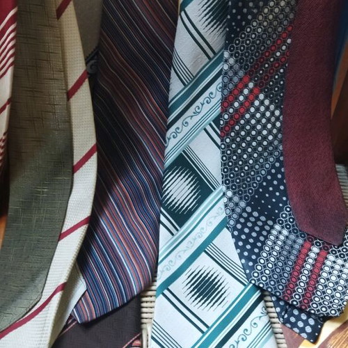 Fashion ties from the 70s and 80s like new, multicolored