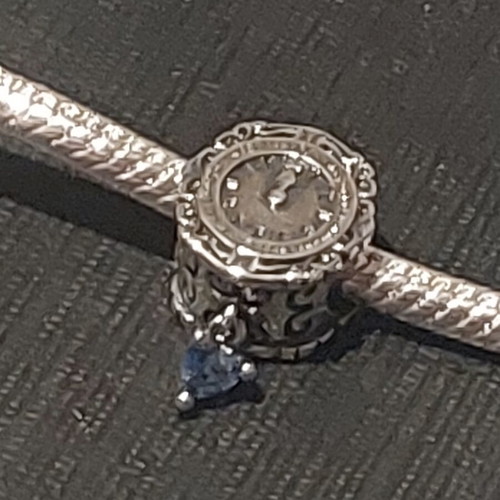 Charm watch A.L.E. new with blue zircon heart