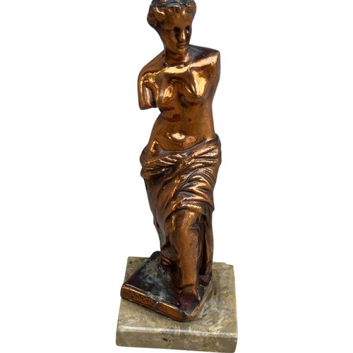 Aphrodite bronze decorative statue used, marble base