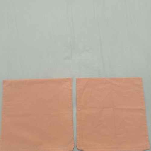Set of 2 Handmade Pillowcases new, peach salmon 30x30 cm