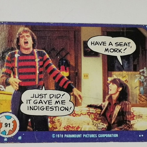 Vintage Mork & Mindy Collectible Card 1978 used, Robin Williams