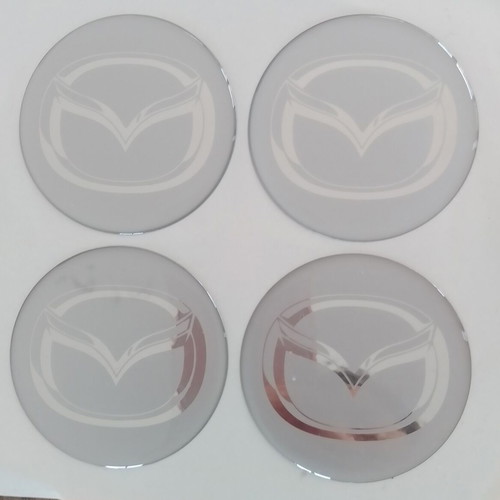 Mazda silicone wheel stickers 60 mm new, gray