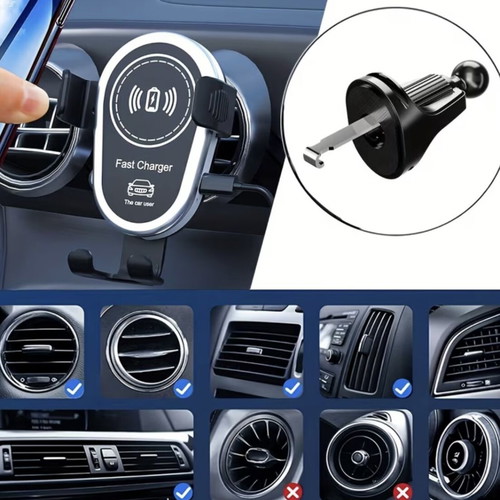 Rechargeable Car Phone Holder with Charging Cable