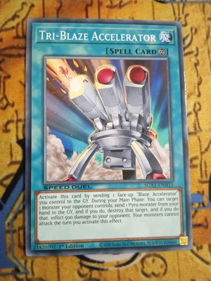 Tri Blaze Accelerator κάρτα Yu-Gi-Oh! μεταχειρισμένη, Continuous Spell
