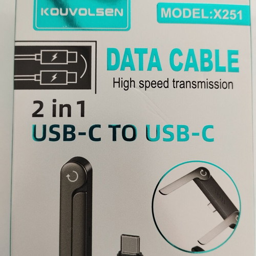 Fast charging cable with 360 stand type-C to type-C 1.5 meter
