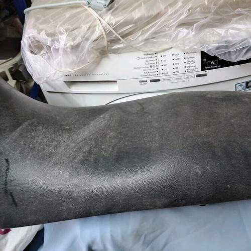 Motorcycle leather seat used, full-size, Italian