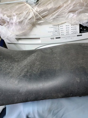 Motorcycle leather seat used, full-size, Italian