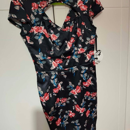 Hell Bunny Midi Pin-Up Dress New, Black and Red, Size M