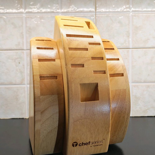 Tupperware Chef Series Deluxe knife block 19 slots new, wooden