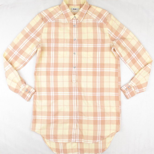 Acne Pop Classics women's shirt dress used, size 38, colorful check