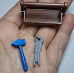 Playmobil brown toolbox with tools