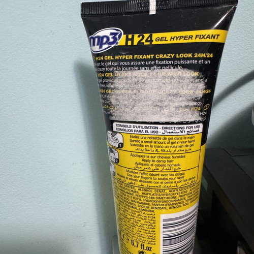 MP3 H24 Gel Hyper Fixant Crazy Look 200ml used, strong fix