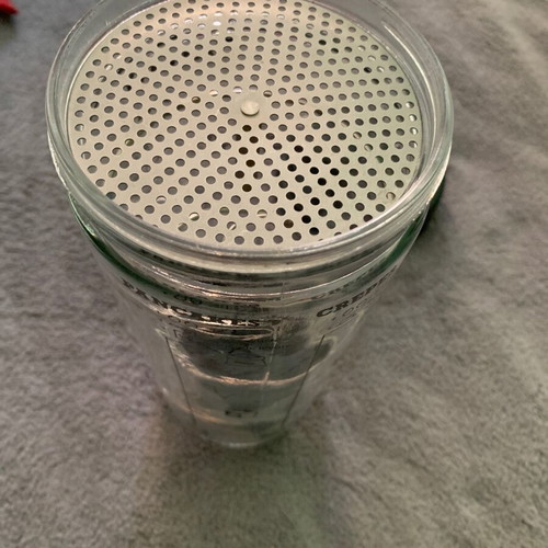 Glass dough shaker for crepes, muffins, pancakes with accessories