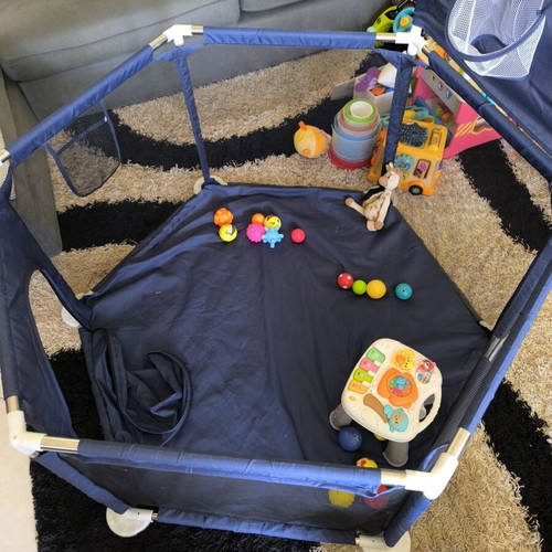 Hexagonal Baby Playpen used, 120x110cm