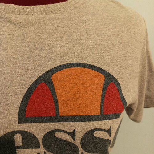 Ellesse Boyfriend T-Shirt with Chest Logo Grey New