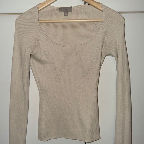 H&M Beige Women's Blouse Small Used