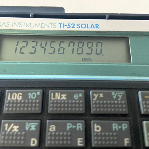 Texas Instruments TI-52 Solar Scientific Calculator used, vintage, made in Japan