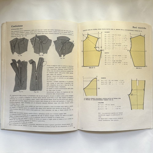 SITAM vintage sewing cutting book with Greek ruler and Thessaloniki stamp
