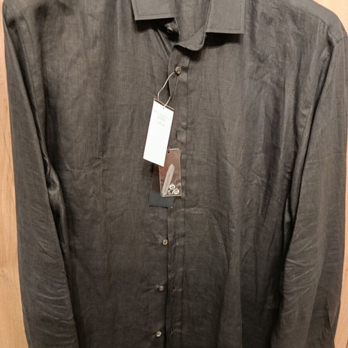 Ανδρικό πουκάμισο Ralph Lauren λινό μαύρο XL καινούργιο