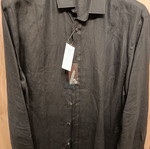 Ανδρικό πουκάμισο Ralph Lauren λινό μαύρο XL καινούργιο