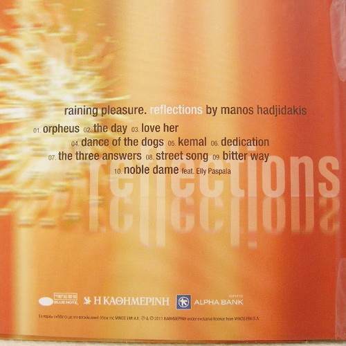 M. Hadjidakis Raining Pleasure Reflections CD used, entechno