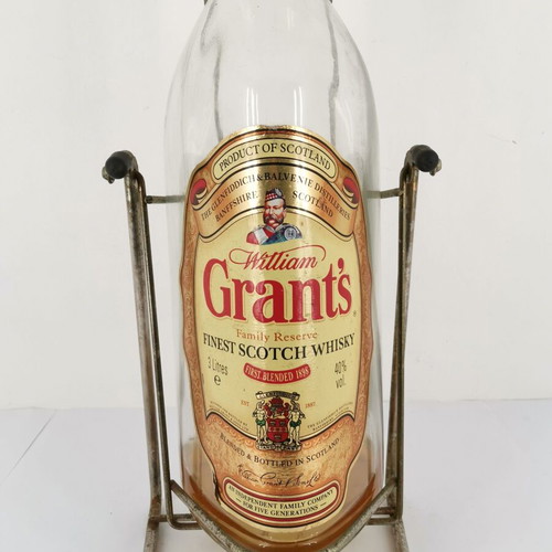 Grants collectible glass whiskey bottle with valve used
