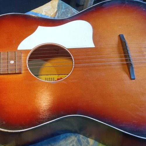 Egmond Holland acoustic guitar used, vintage with soft case and strap option
