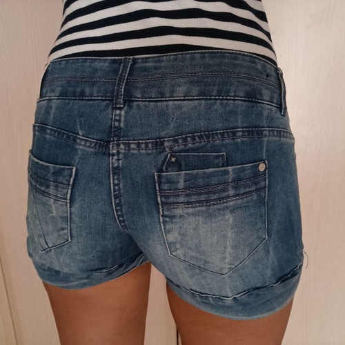 Bershka shorts like new, size L 40 12, blue