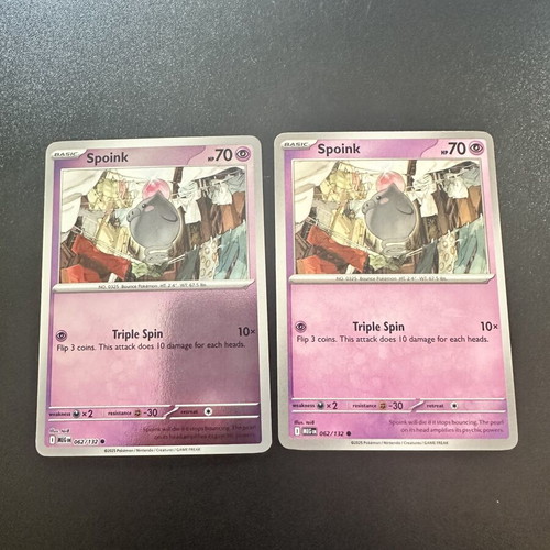Spoink 062/132 Mega Evolution Pokemon card