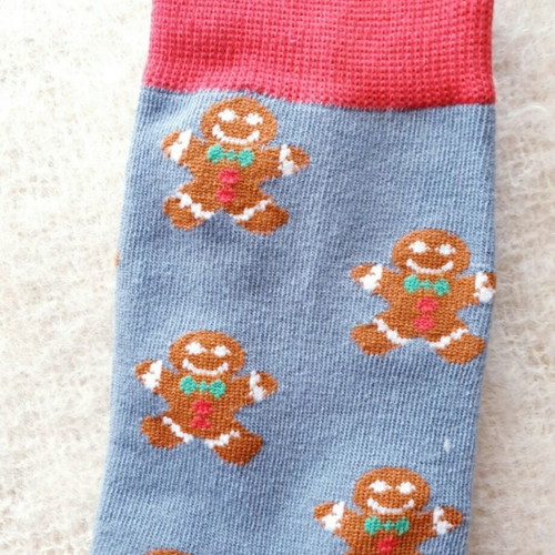 Christmas Santa Socks unisex, new, gingerbread man design
