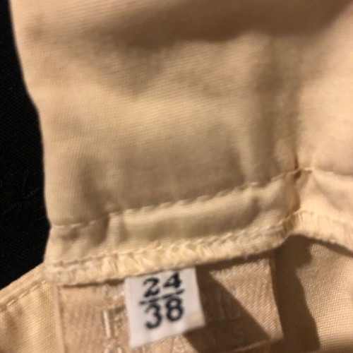 Ferre beige pants XS with embroidered cutout lace